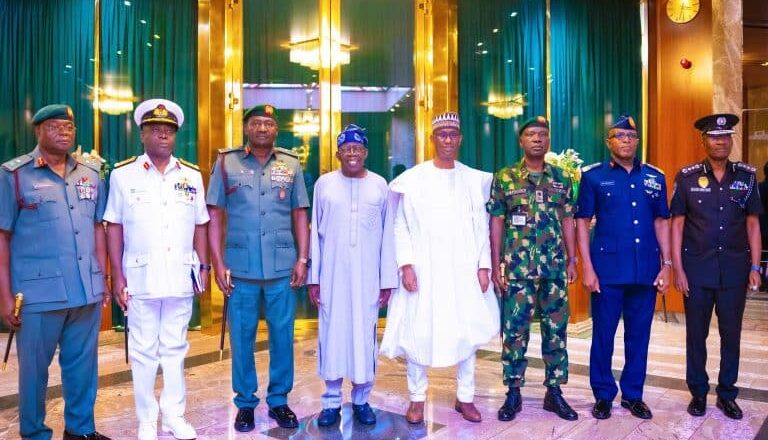 Tinubu Holds Meeting With Security Chiefs Amid Troops’ Salary Controversy