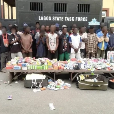 Lagos task force arrests 33 suspected criminals, drug peddlers