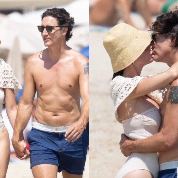 Katy Perry and Justin Trudeau pack on the PDA at a beach in France