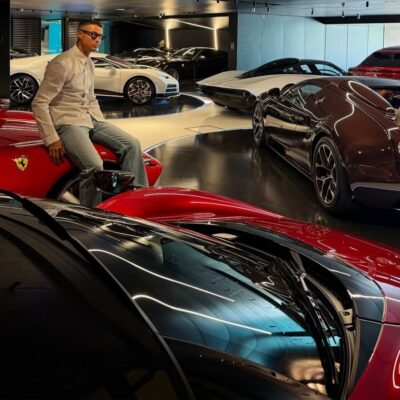 Cristiano Ronaldo Shows Off Luxury Car Collection, Says: “My Toys” {PHOTOS}