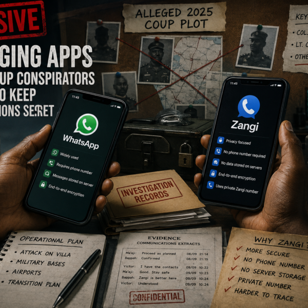 UPDATE : Coup Probe, Suspects Allegedly Used WhatsApp, Zangi to Communicate — Investigation
