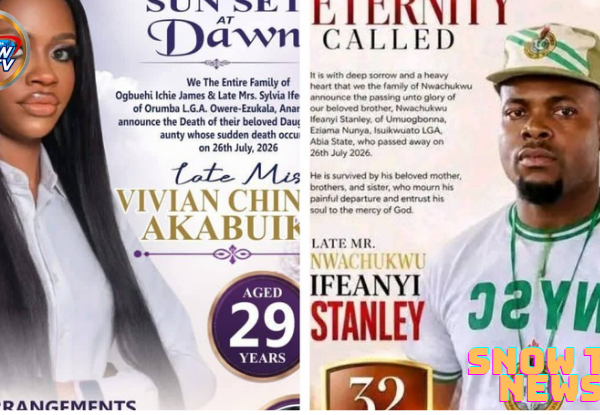 Families announce burial arrangements for lovers who d!ed in collapsed Anambra hostel building