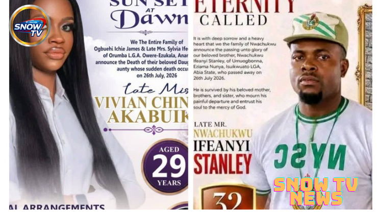 Families announce burial arrangements for lovers who d!ed in collapsed Anambra hostel building